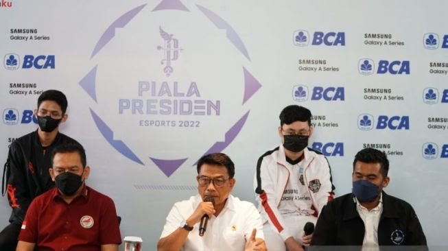 Konferensi Pers Penyelenggaraan Piala Presiden Esports 2022, di Jakarta, Kamis (4/8)