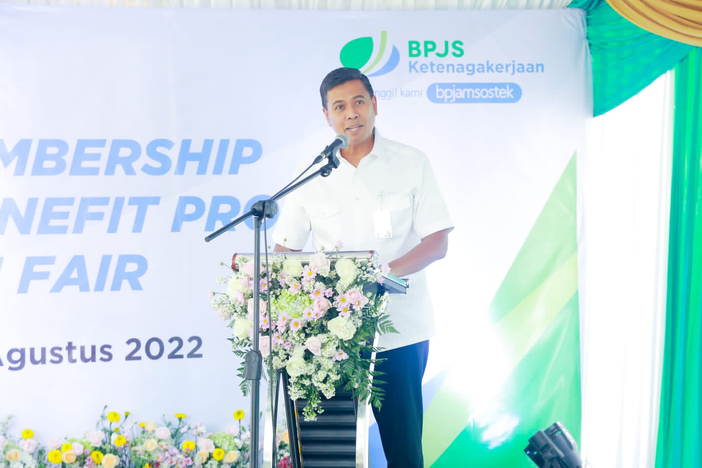 Direktur Utama BPJAMSOSTEK Anggoro Eko Cahyo dalam pelatihan dan pemberdayaan kepada eks peserta BPJDS Ketenagakerjaan.