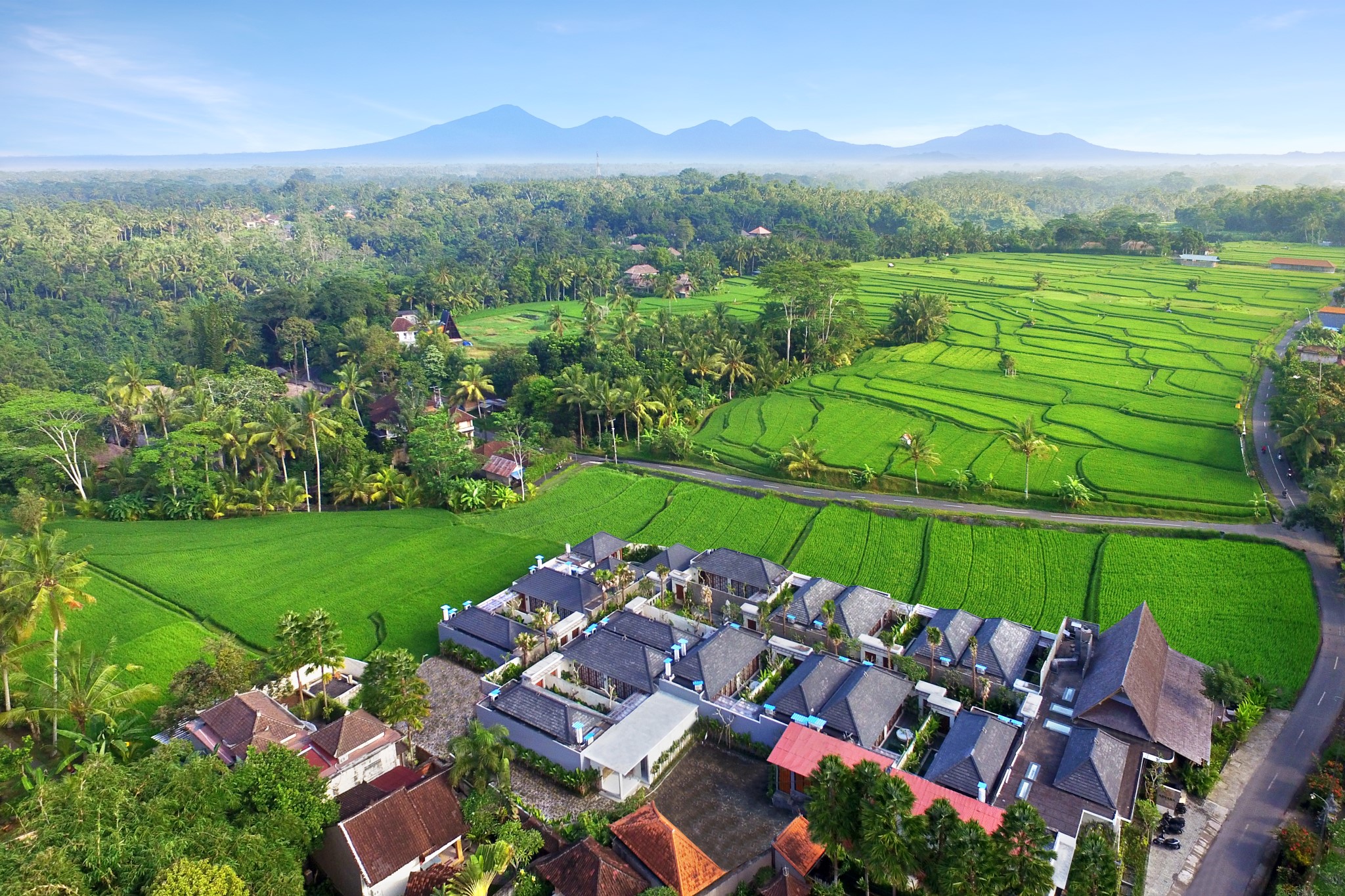 Foto udara Asvara Villa di Ubud, Bali