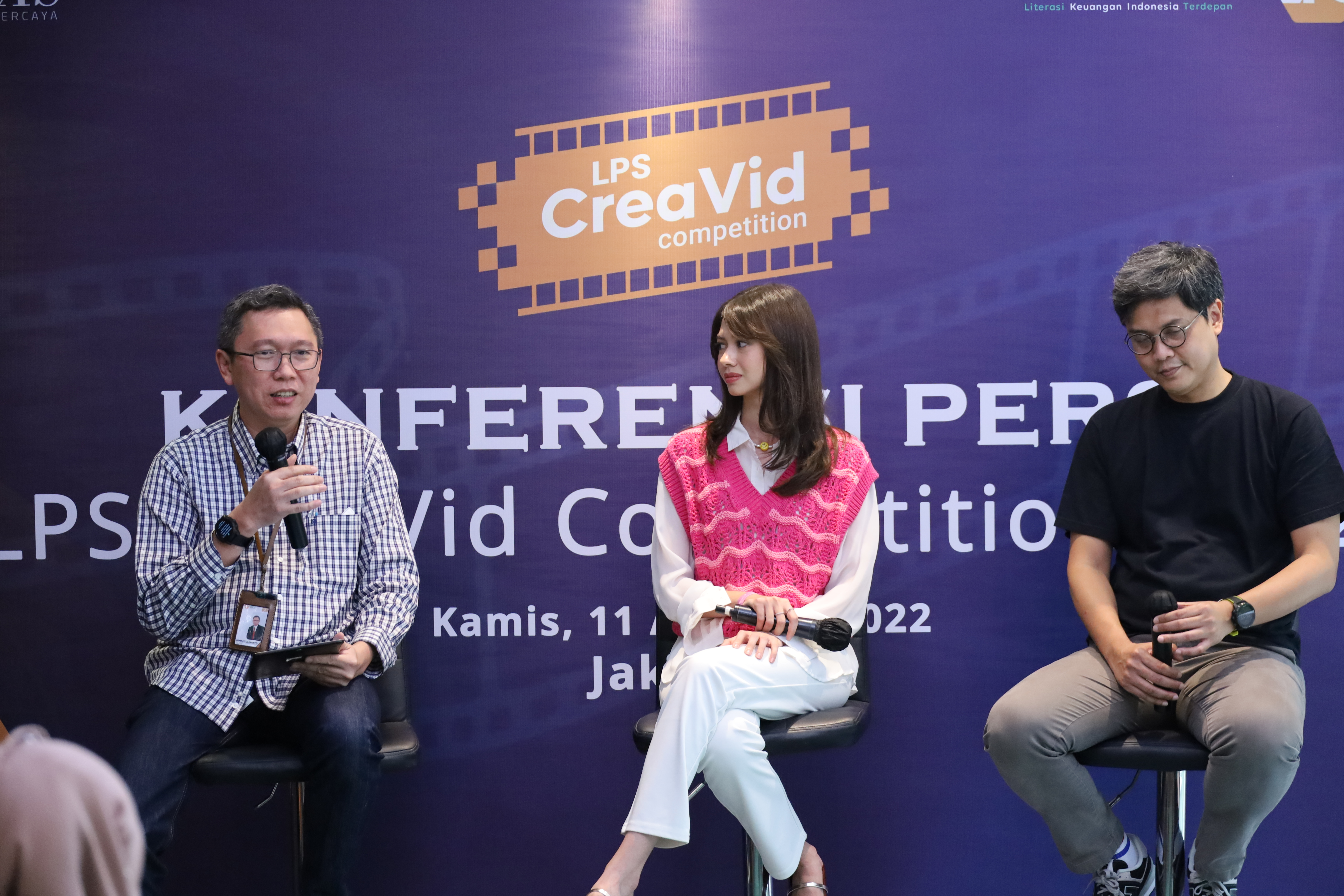 Acara konferensi pers CreaVid Competition, di Jakarta, Kamis (9/8).