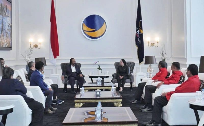 Pertemuan Ketua umum NasDem Surya Paloh dan Ketua DPP PDI Perjuangan Puan Maharani