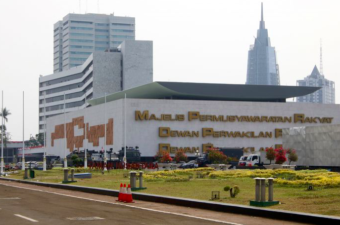 Gedung DPR/MPR di Jalan Gatot Subroto, Jakarta. 