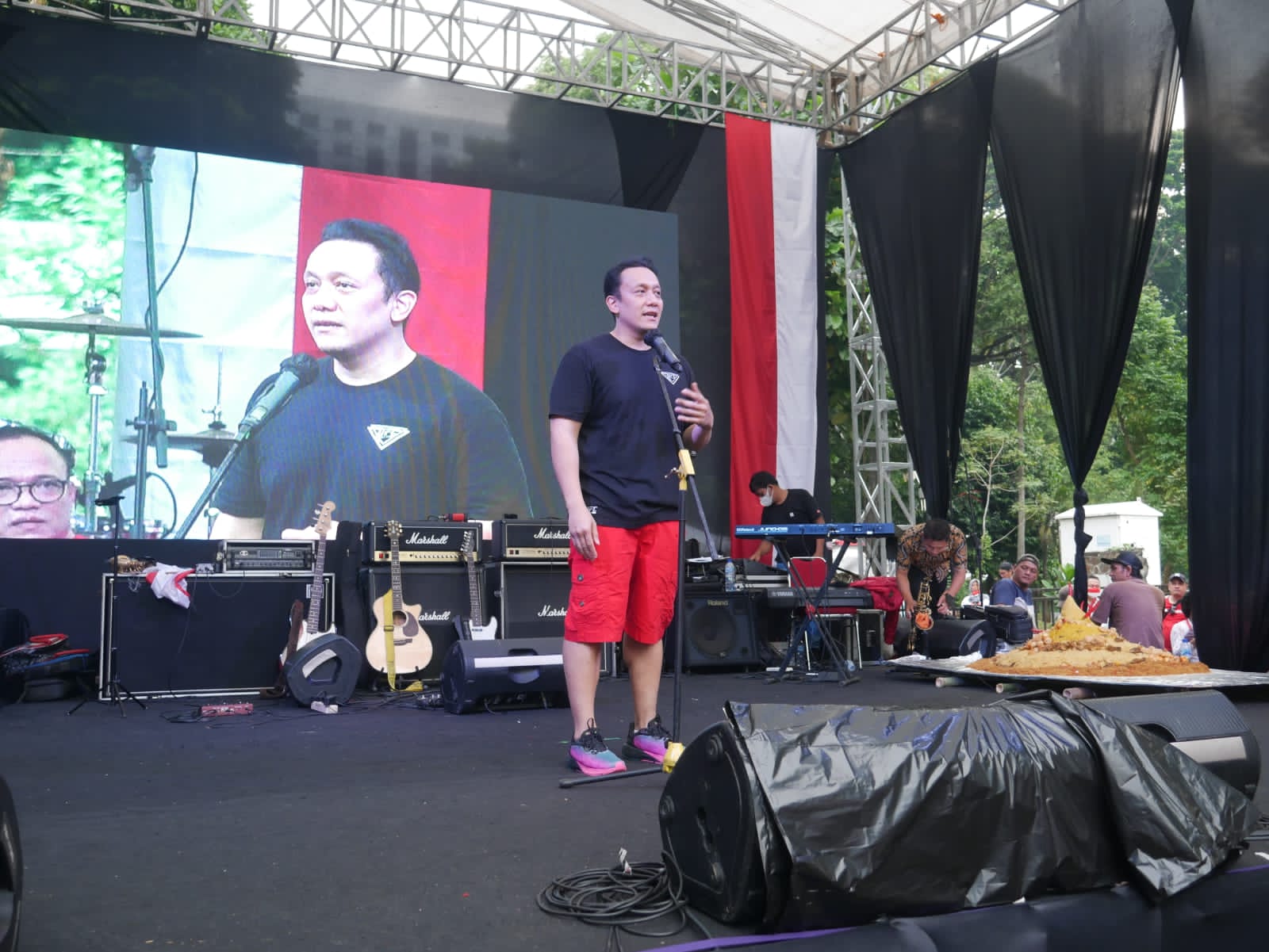 Steering Committee Diaz Hendropriyono saat memberikan sambutan di GBK, Jakarta.