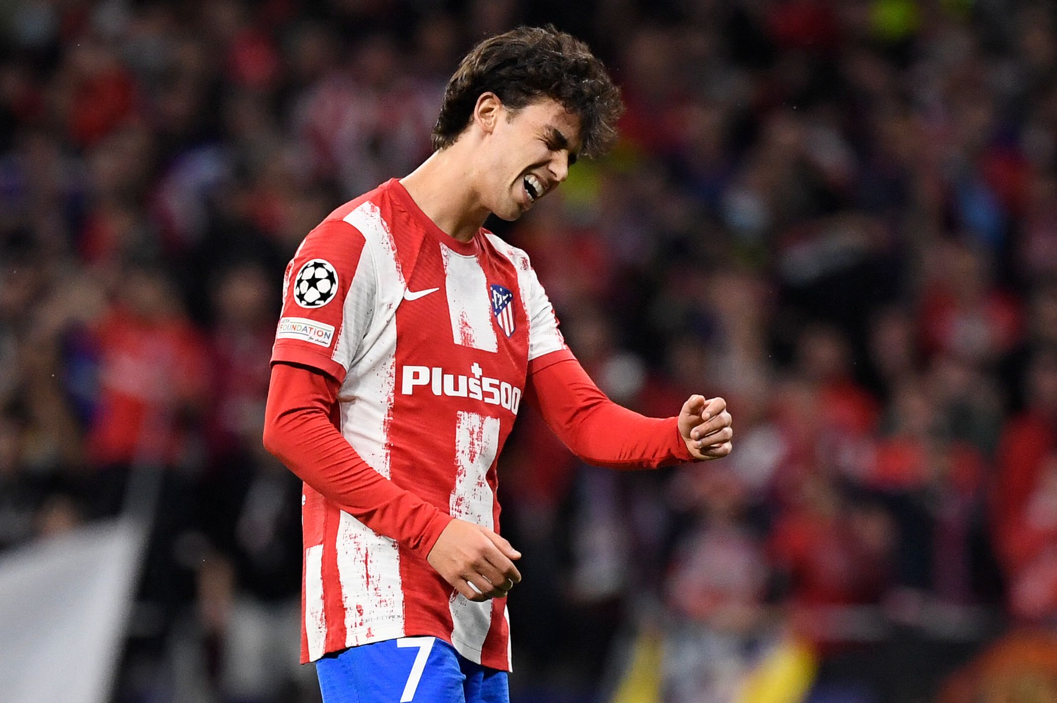Pemain depan Atletico Madrid, Joao Felix.