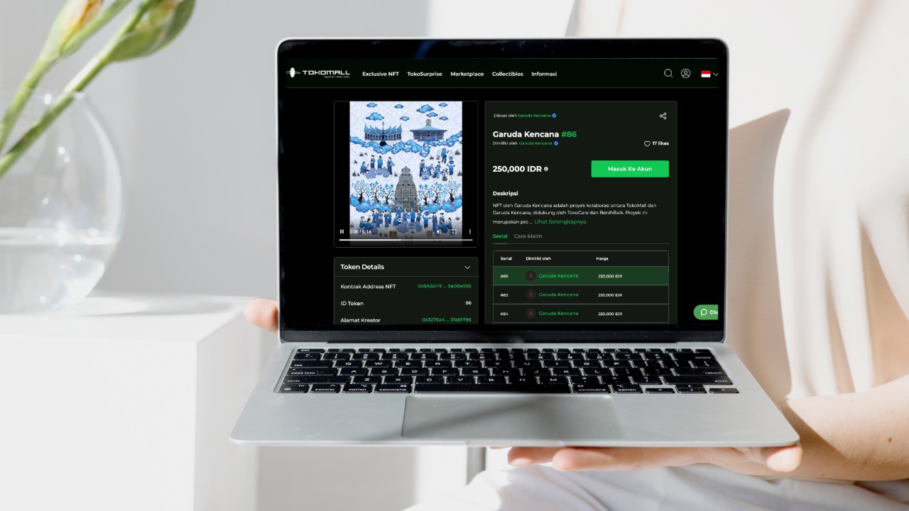 Batik NFT Garuda Kencana di Platform TokoMall
