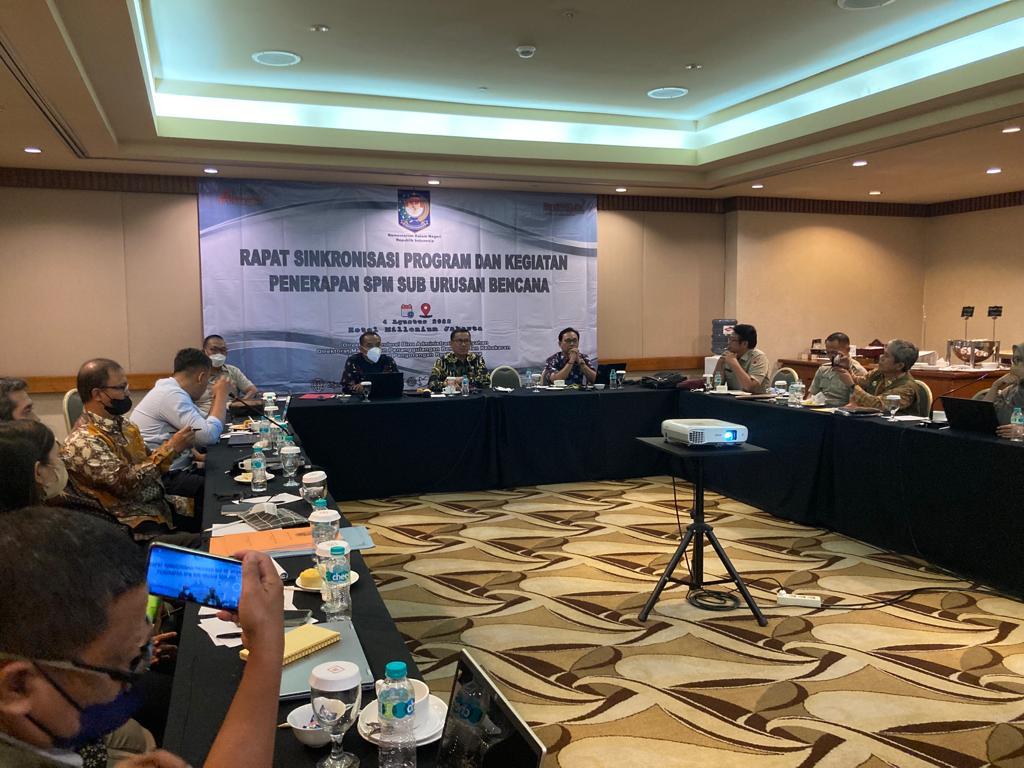  Rapat Sinkronisasi Program dan Kegiatan Standar Pelayanan Minimal (SPM) Sub Urusan Bencana.
