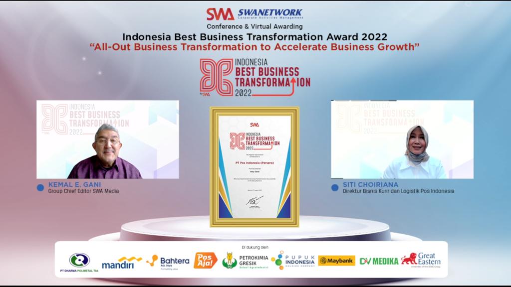 SWA Media Group menghelat acara ‘Conference & Virtual Awarding Indonesia Best Business Transformation Award 2022.' 
