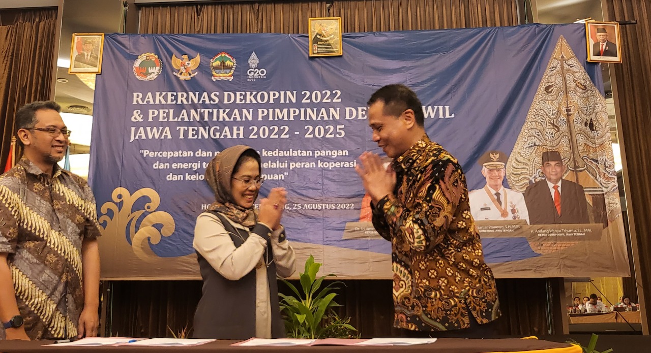 Rapat Kerja Nasional 2022 Dekopin yang di selenggarakan di Semarang.