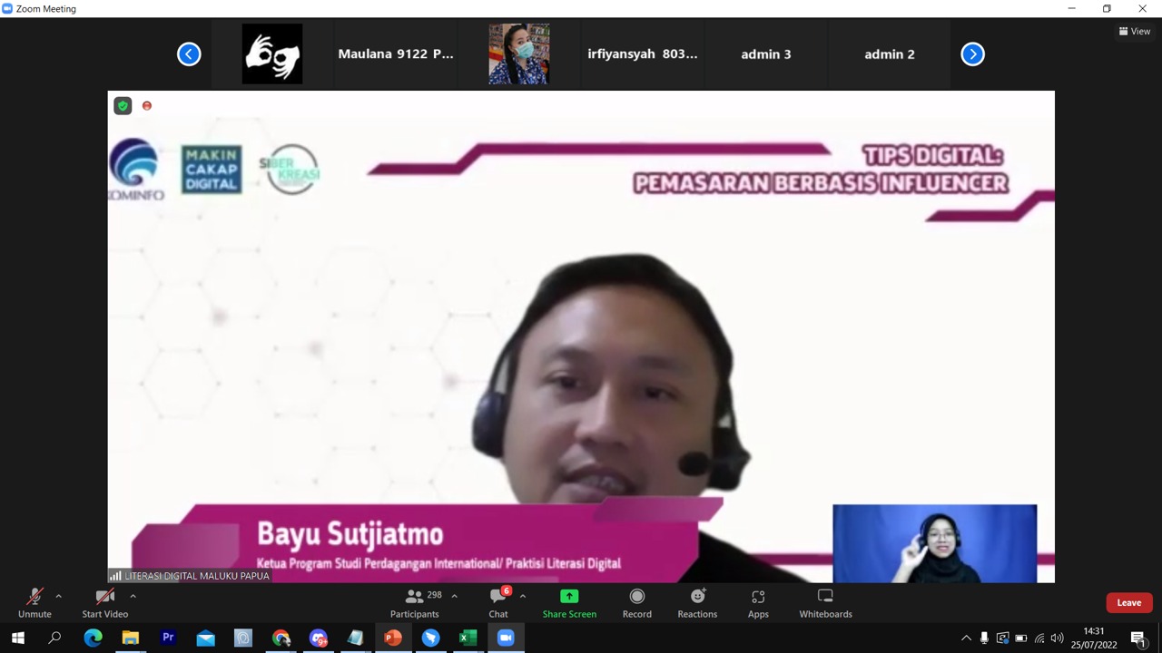 Ketua Program Studi Perdagangan Internasional Politeknik APP Jakarta & Praktisi Literasi Digital Bayu Sutjiatmo,