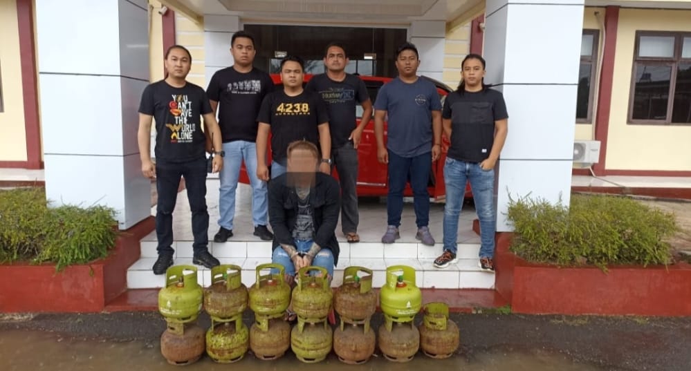 Tim Anti Bandit Polres Tomohon (TEKAB-35) menangkap pelaku pencurian dan barang bukti tabung gas