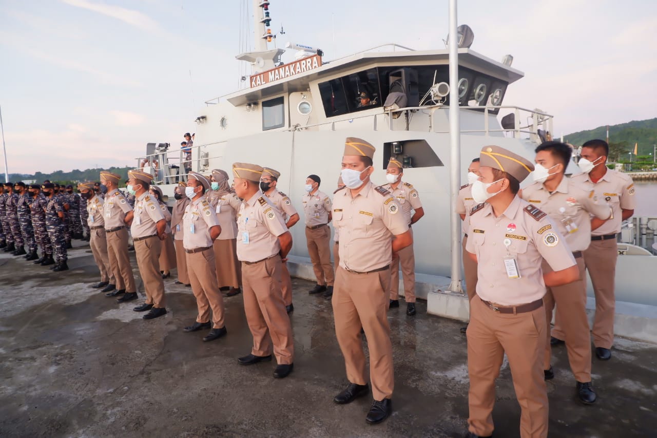 Karantina Pertanian dan Lantamal Mamuju, Sulbar bersiap untuk menggelar operasi patuh di selat Makassar, Kamis (4/8)