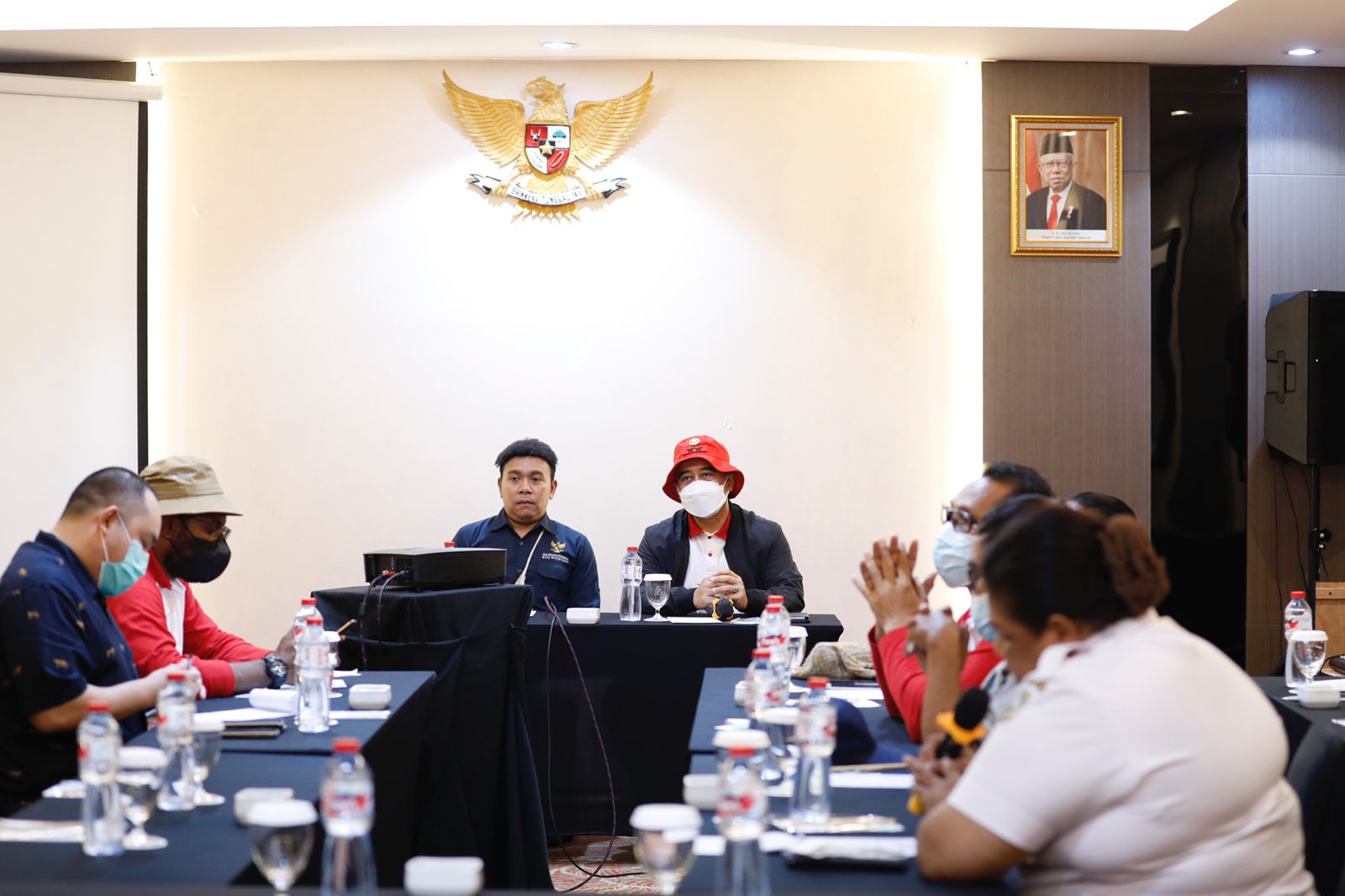Rapat Papua Muda Inspiratif (PMI) dengan KADIN, HIPMI dan Pemda Mimika untuk membangun pertanian mewujudkan kesejahteraan