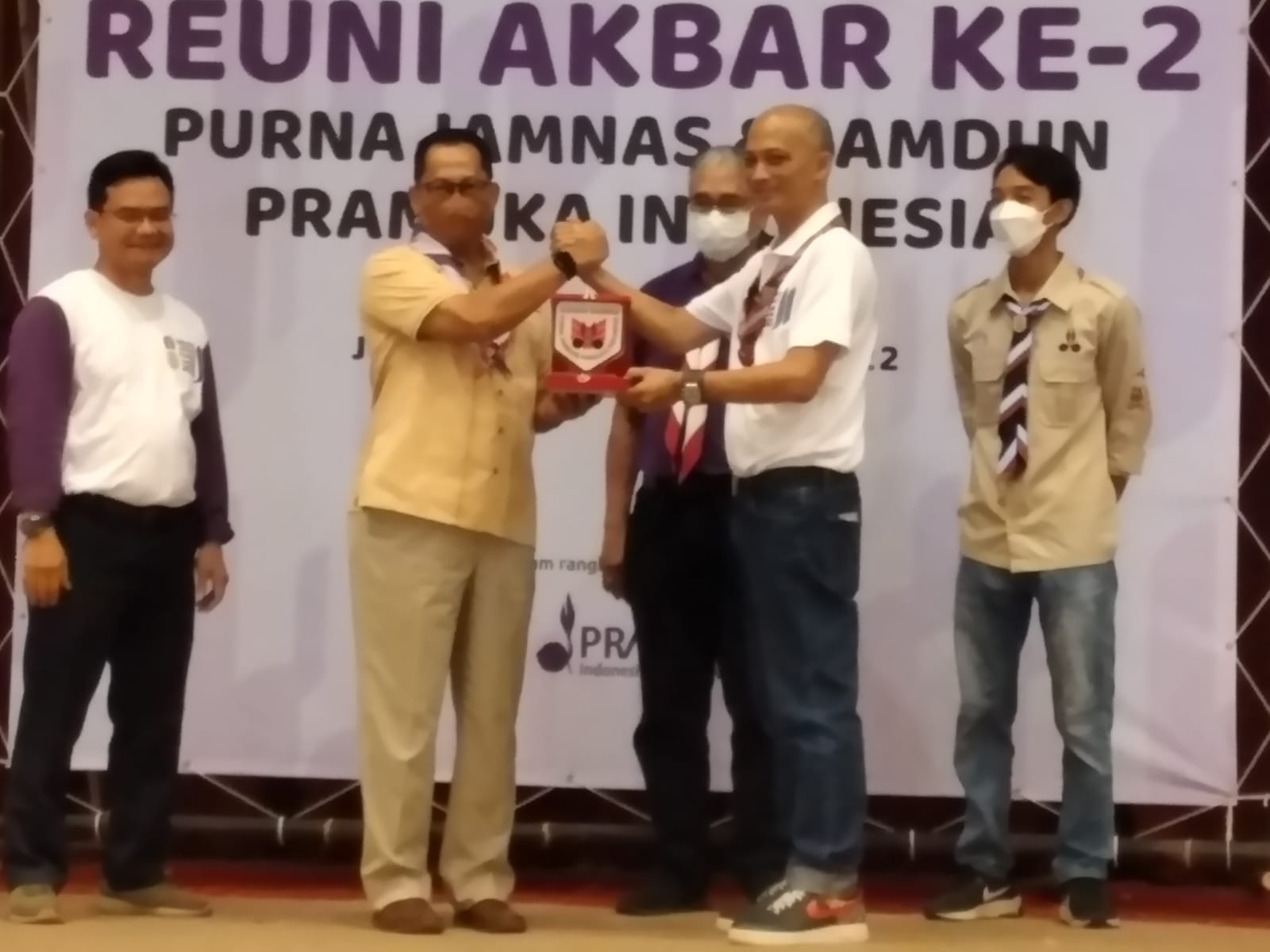 Ketua Kwartir Nasional (Kwarnas) Budi Waseso menghadiri Reuni Akbar 2 Purna Jambore Nasional (Jamnas) di Cibubur, Jakarta Timur.