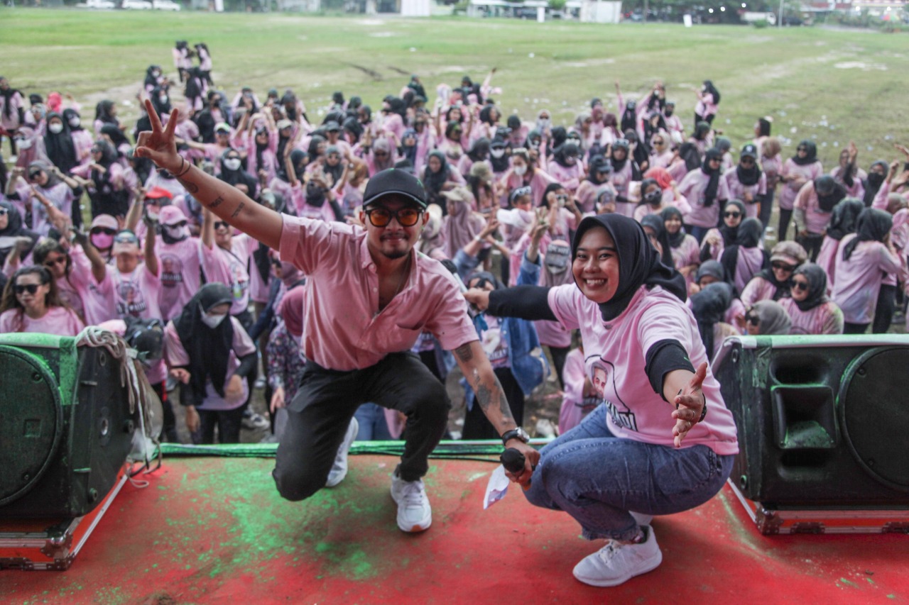  Fun and Healthy Day yang dihelat Srikandi Kalteng di Halaman GOR Serbaguna, Kecamatan Jekan Raya, Palangka Raya, Kamis (4/8).