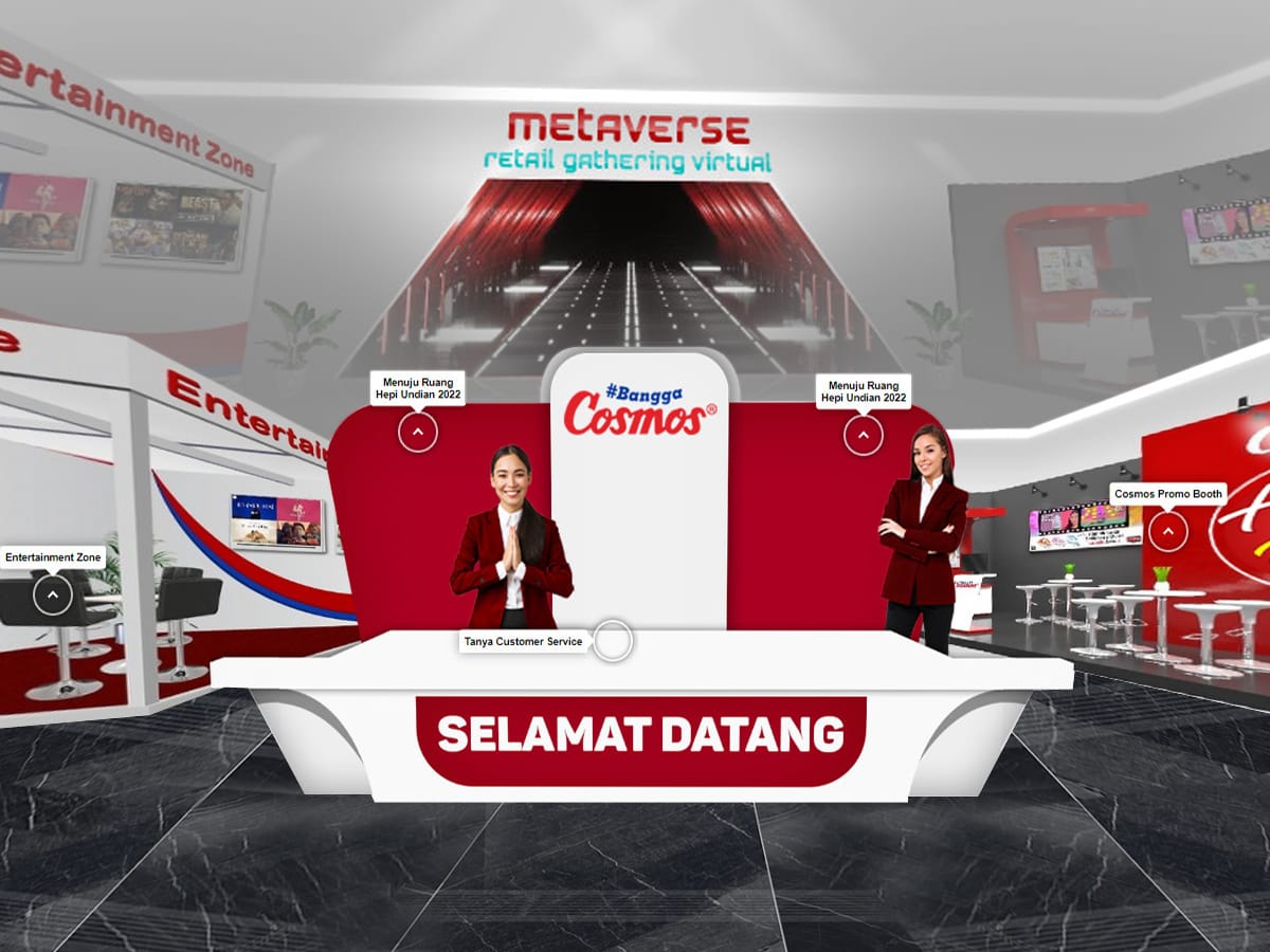 Event Retail Gathering ini diadakan Cosmos secara virtual melalui Metaverse dengan fitur-fitur canggih.