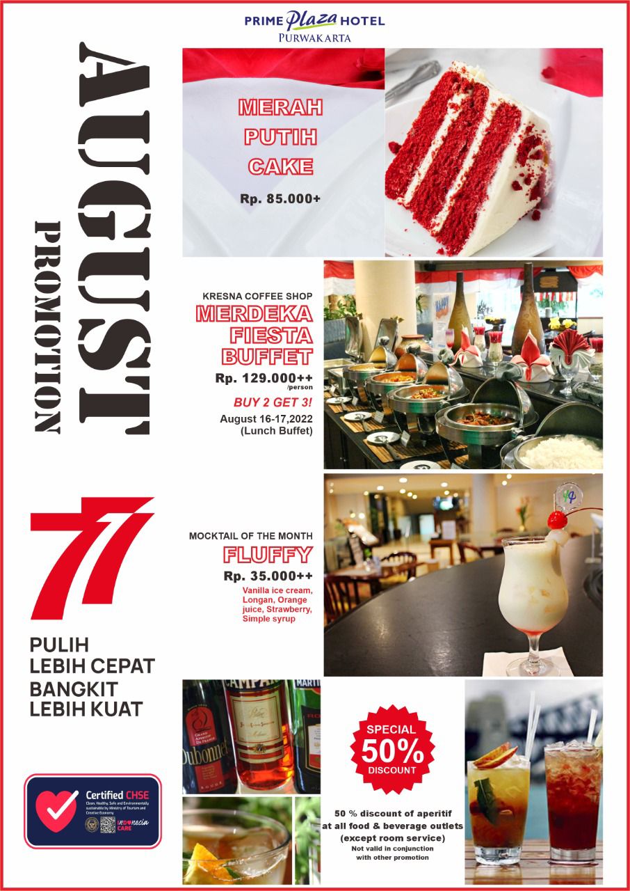 Promo harga khusus menu makanan dan minuman Kresna Coffee Shop di momen HUT RI Ke-77