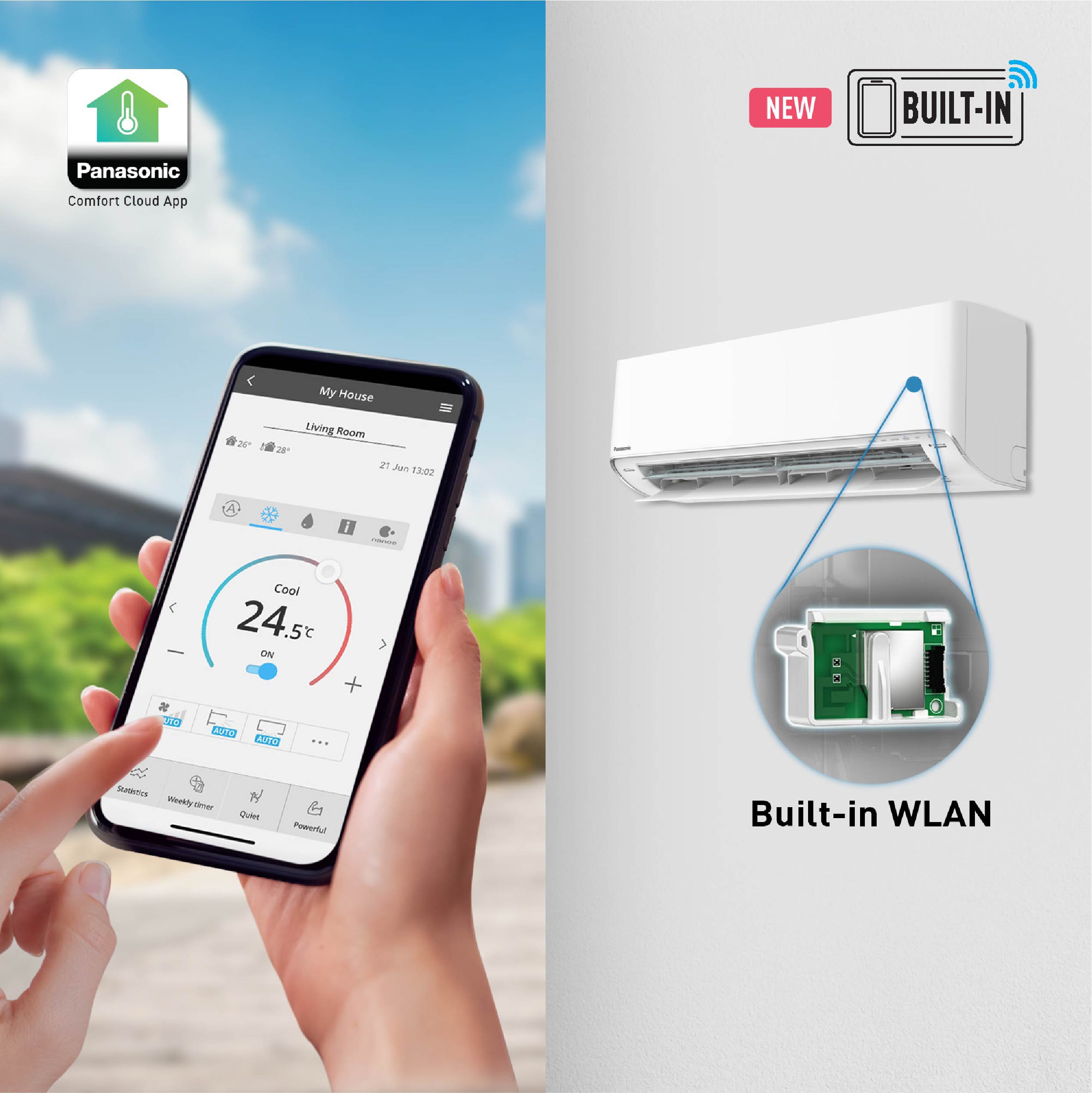 AC 2 In 1 Panasonic dengan Air Purifier