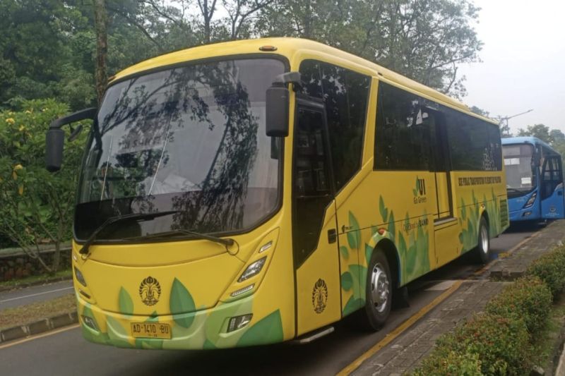 Damri mengoperasikan 10 bus kuning di kawasan UI mulai 1 Agustus 2022, gratis untuk mahasiswa.