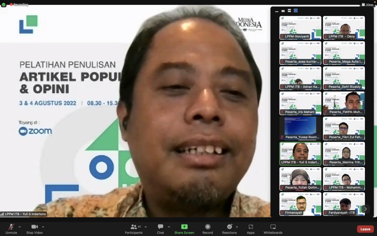 Ketua LPPM ITB  Dr Ir Yuli Setyo Indartono