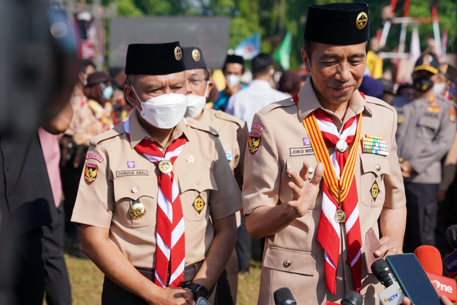 Menpora Zainudin Amali mendampingi Presiden dalam Jambore Nasional 2022