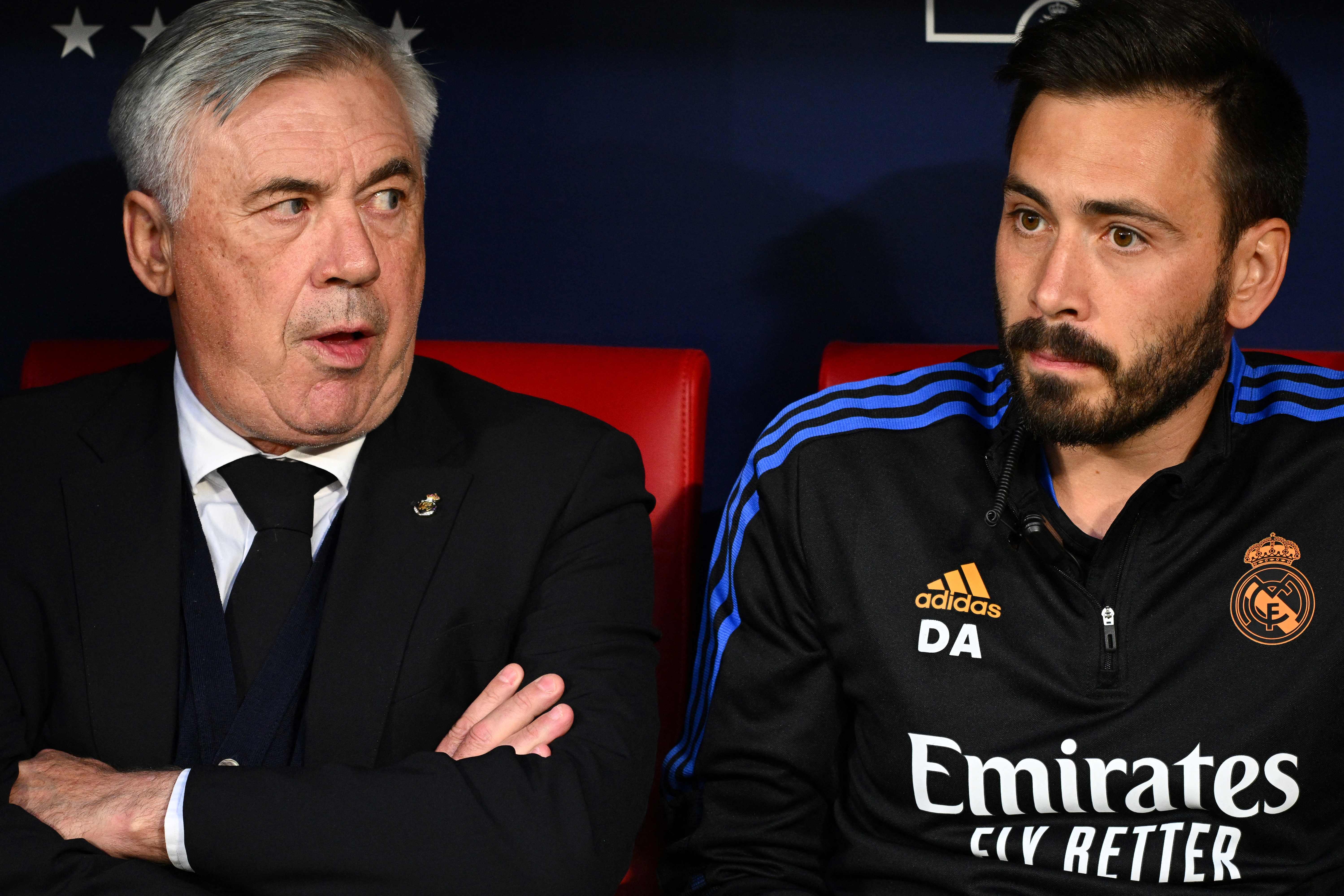 Davide Ancelotti bersama ayahnya Carlo Ancelotti.