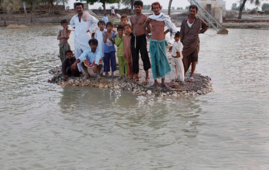 Ilustrasi - banjir di Pakistan.
