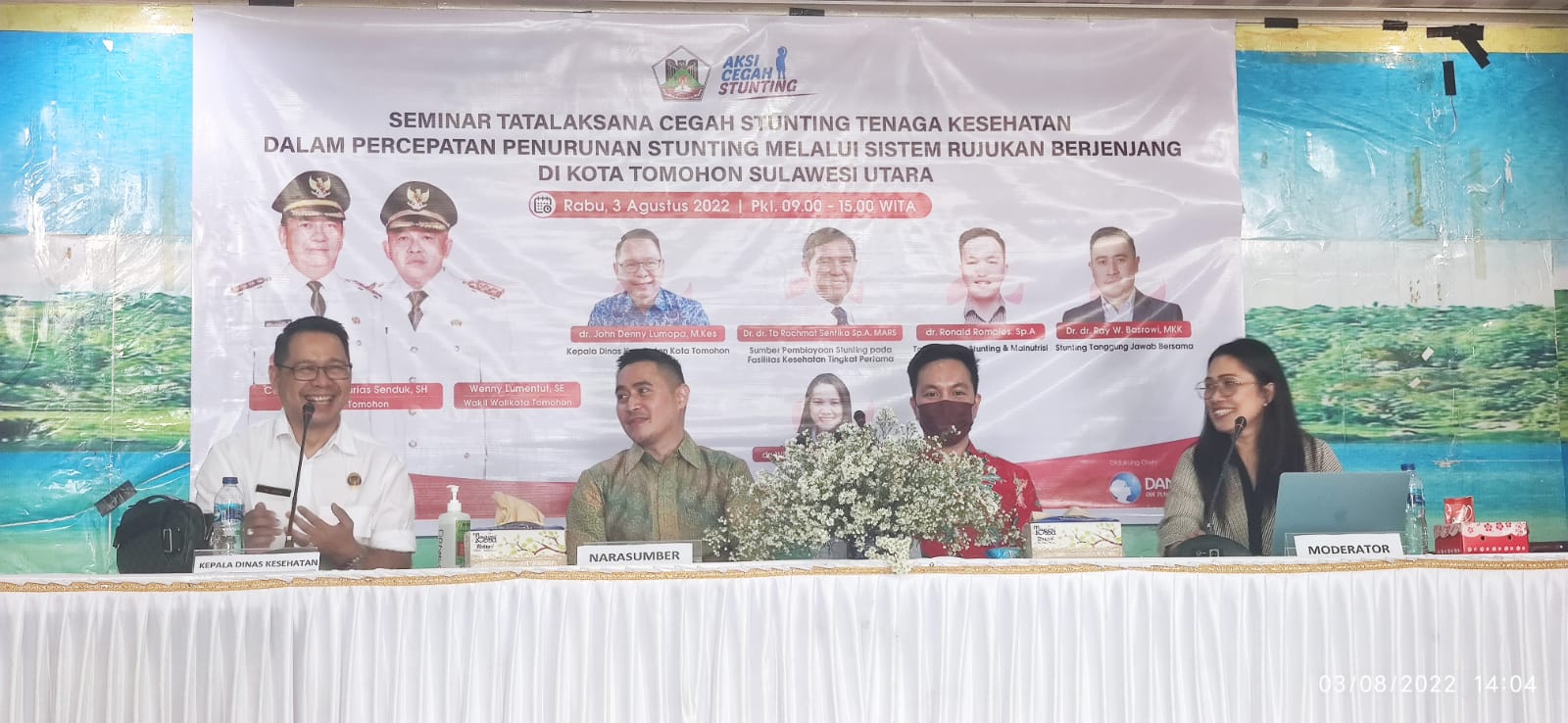 Seminar teta laksanakan cegah stuntting yang melibatkan tenaga kesahata di Kota Tomohon, Sulawesi Utara.