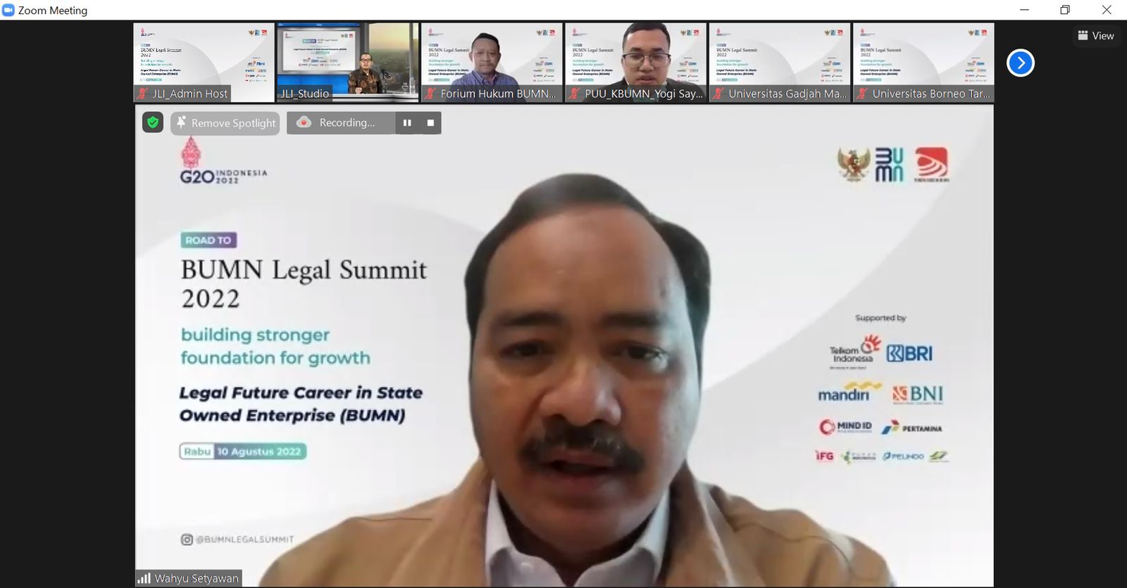 Webinar Road to BUMN Legal Summit.