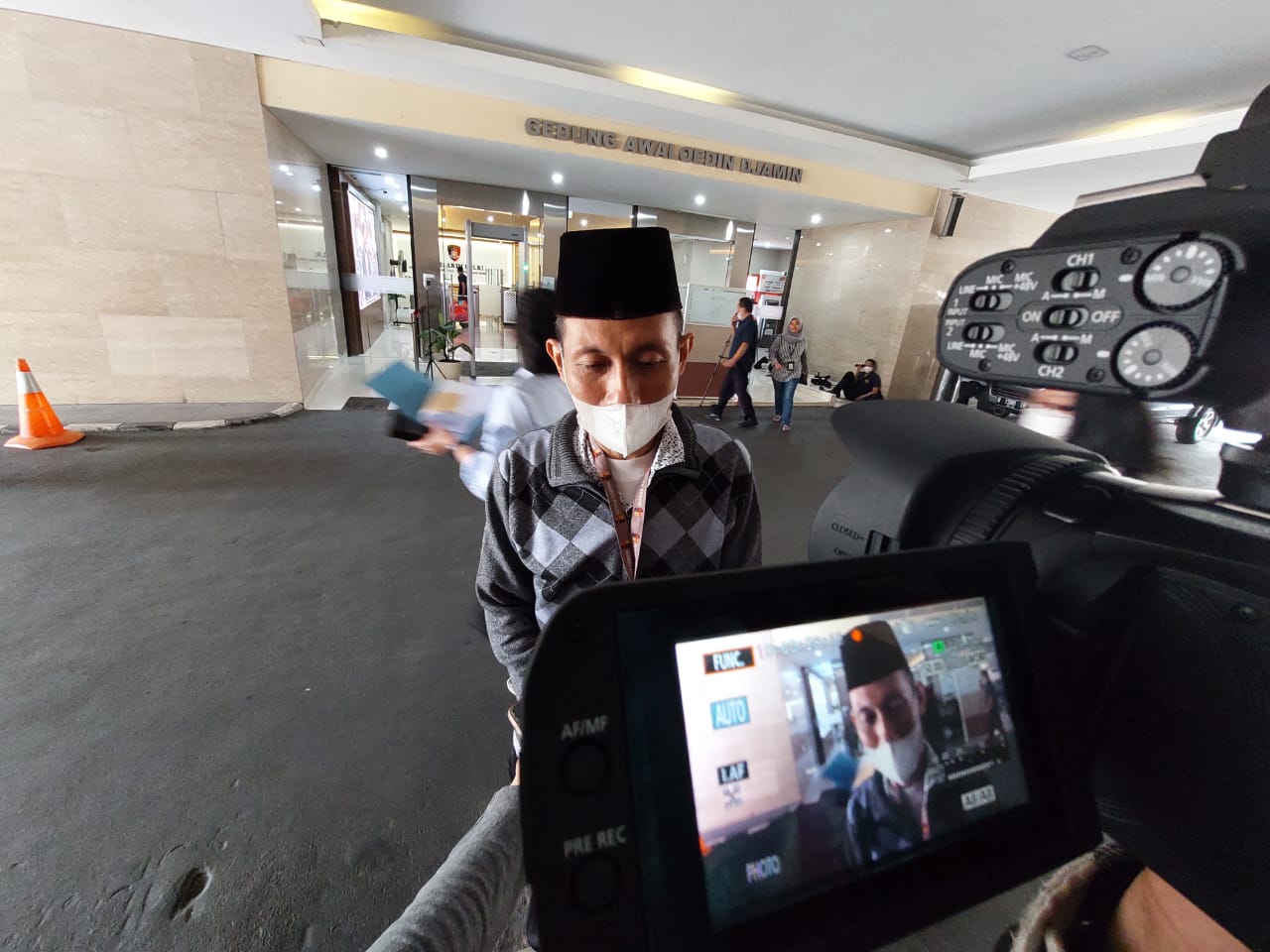 Ketua Pecinta Kiai Nusantara, Alvin Mustofa Hasnil Haq di Bareskrim Polri, Kamis (25/8/2022).