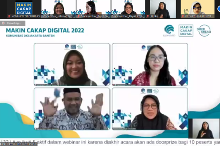 Webinar tentang Budaya Membaca dan Kritis di Media Sosial yang digelar Kemenkominfo dan  Gerakan Nasional Literasi Digital Siberkreasi.