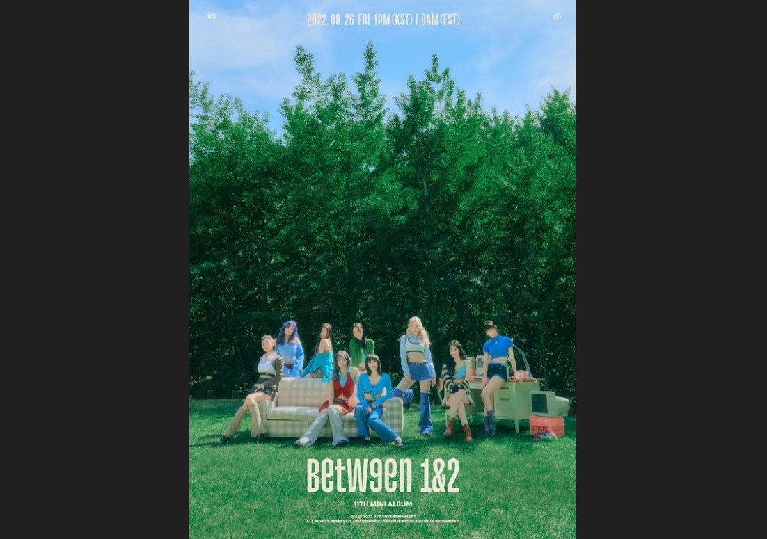 Poster peluncuran EP terbaru Twice, Between 1&2