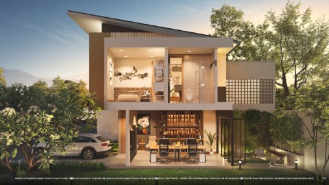 Konsep expansible house atau rumah tumbuh. 