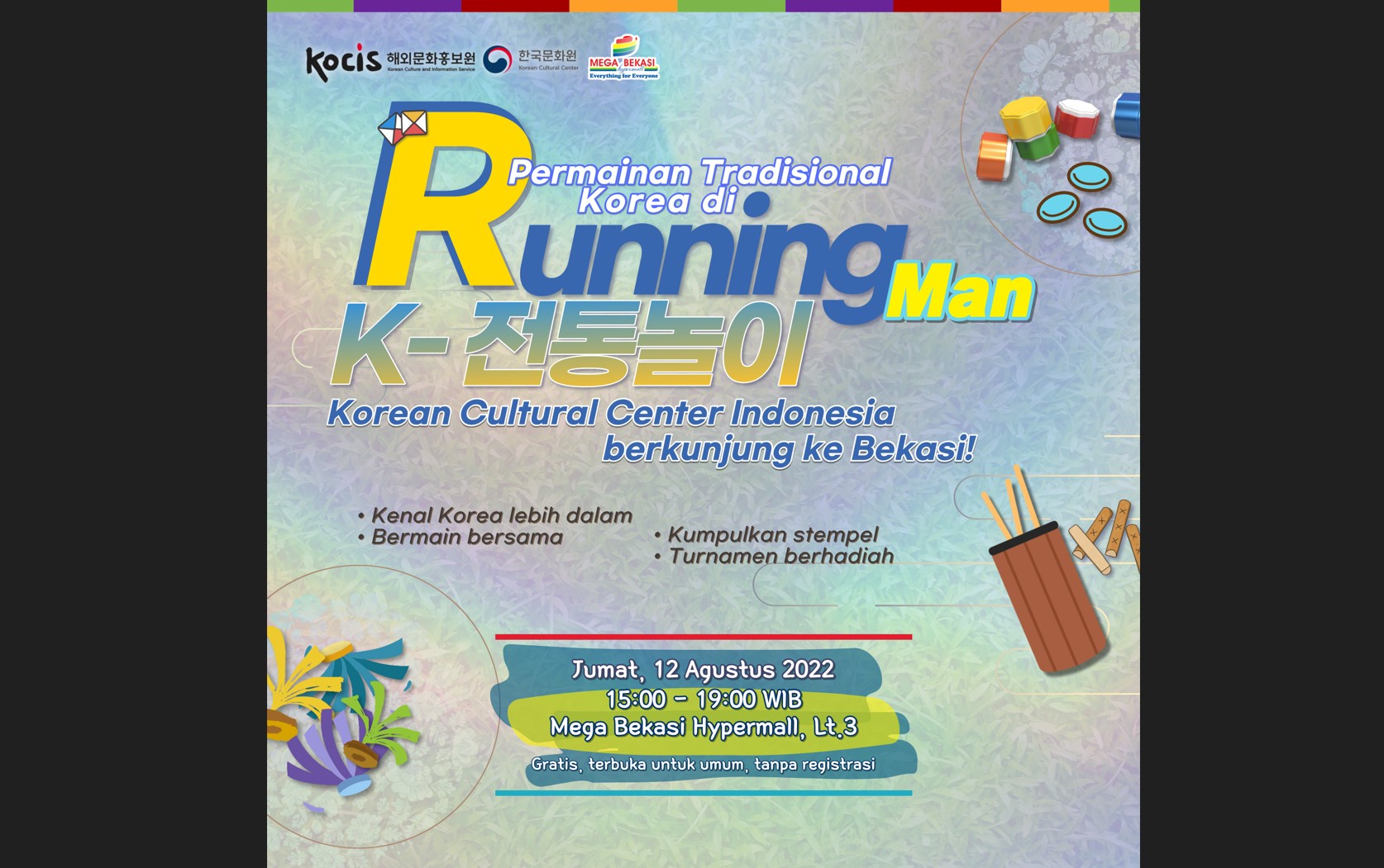 Poster acara permainan tradisional Korea yang digelar KCCI.