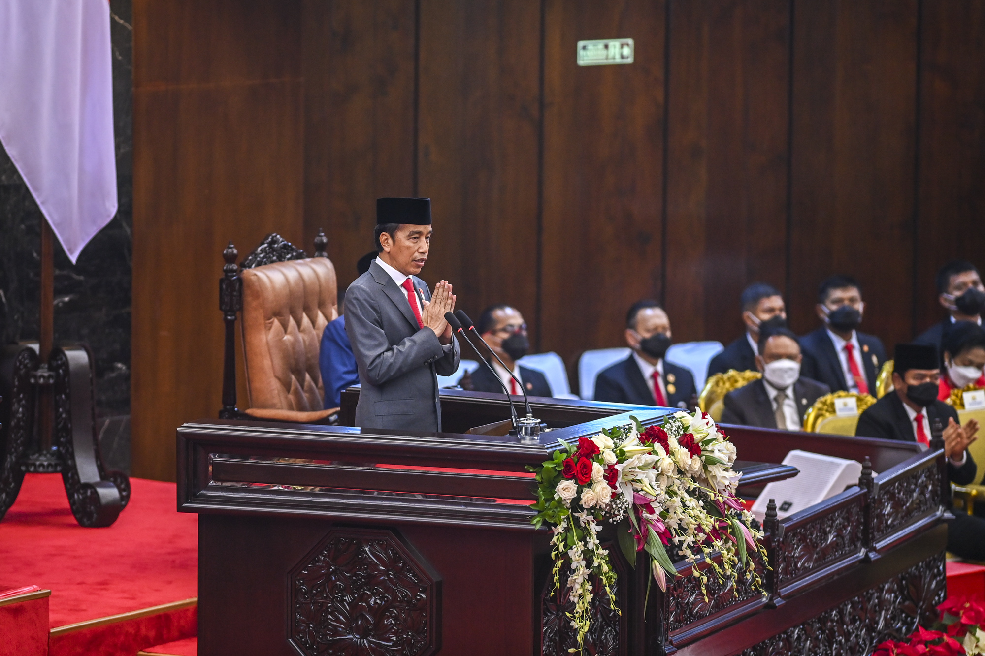 Presiden Jokowi menyampaikan pidato pengantar RUU APBN tahun anggaran 2023 beserta nota keuangannya.