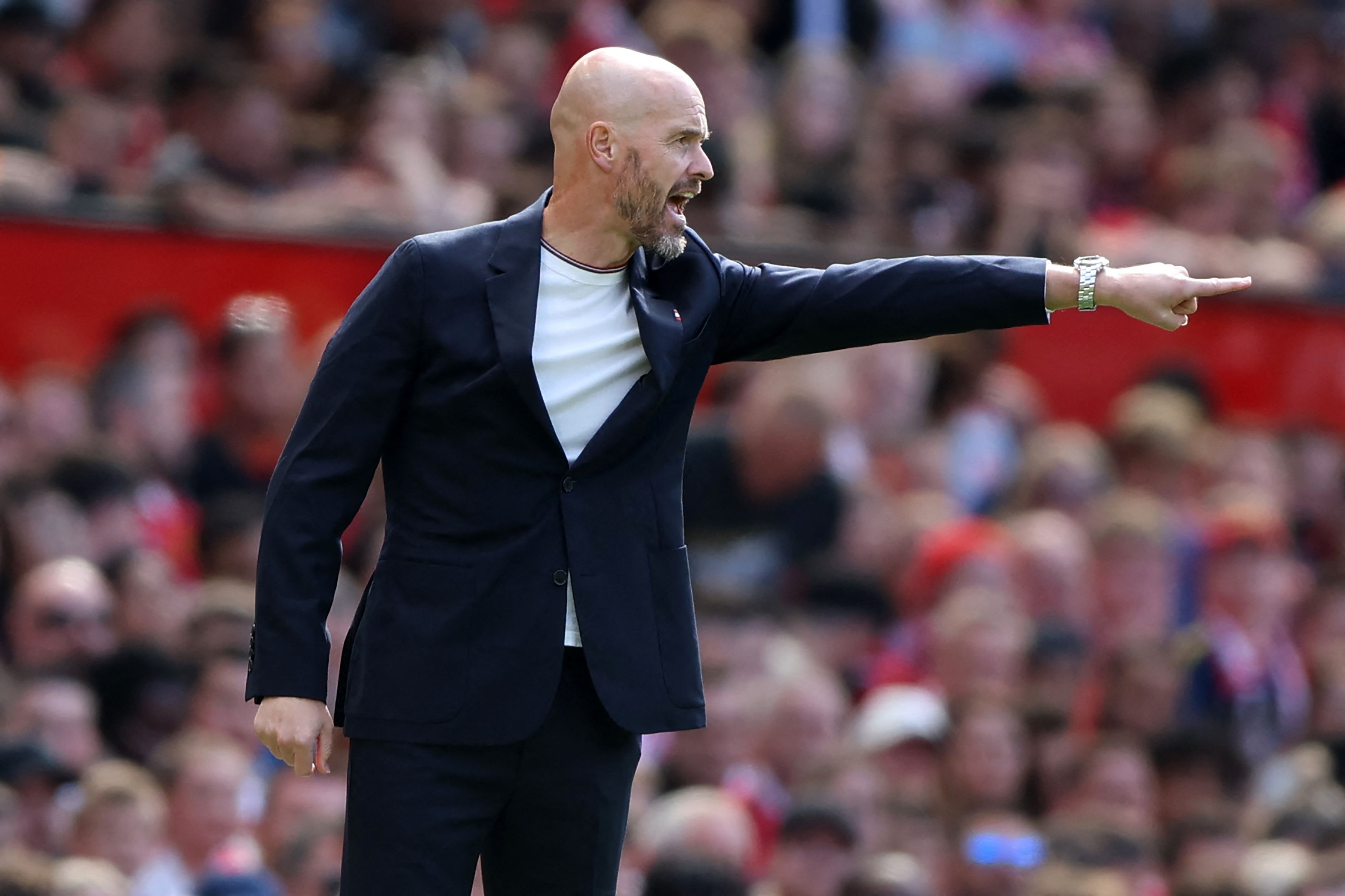 Pelatih Manchester United Erik ten Hag