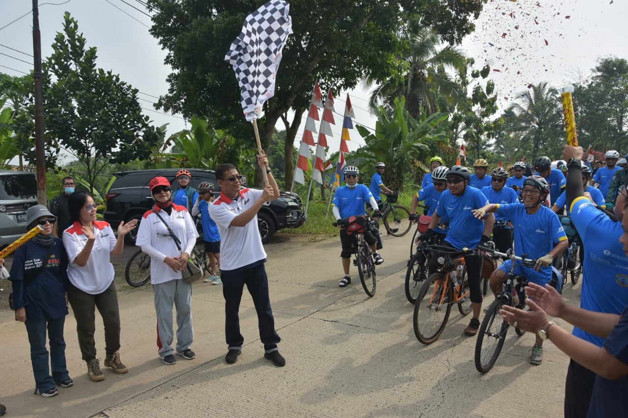 Gowes Kemerdekaan 'Chemonk Bike Camp 2022' di Cikeusik, Pandeglang, Banten.