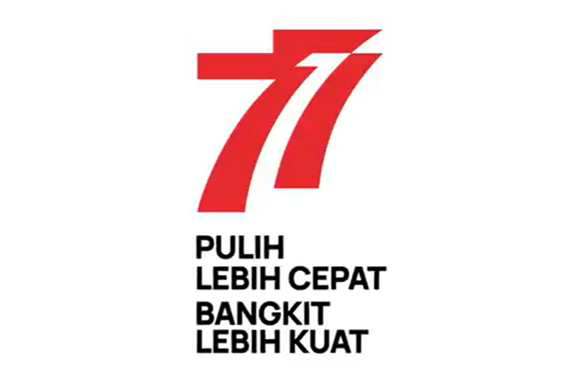 Logo peringatan Hari Ulang Tahun Ke-77 Kemerdekaan Republik Indonesia Tahun 2022.