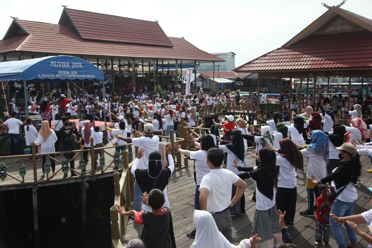  Orang Muda Ganjar Kalimantan Tengah menggelar Festival Rakyat Sehat dalam Bingkai Kemerdekaan, Minggu (7/8)