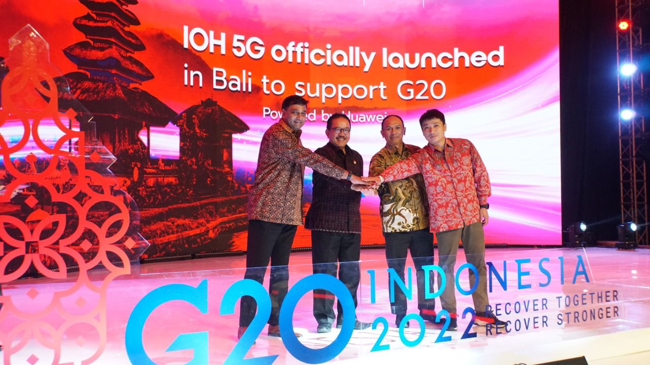 Peluncuran jaringan 5G milik Indosat Ooredoo Hutchison di Bali.