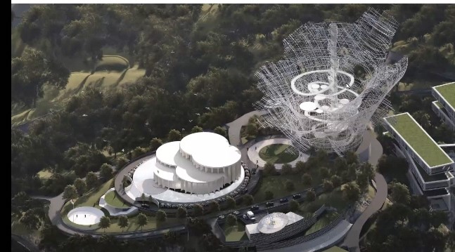 Maket pengembangan Istana Wapres di IKN Nusantara