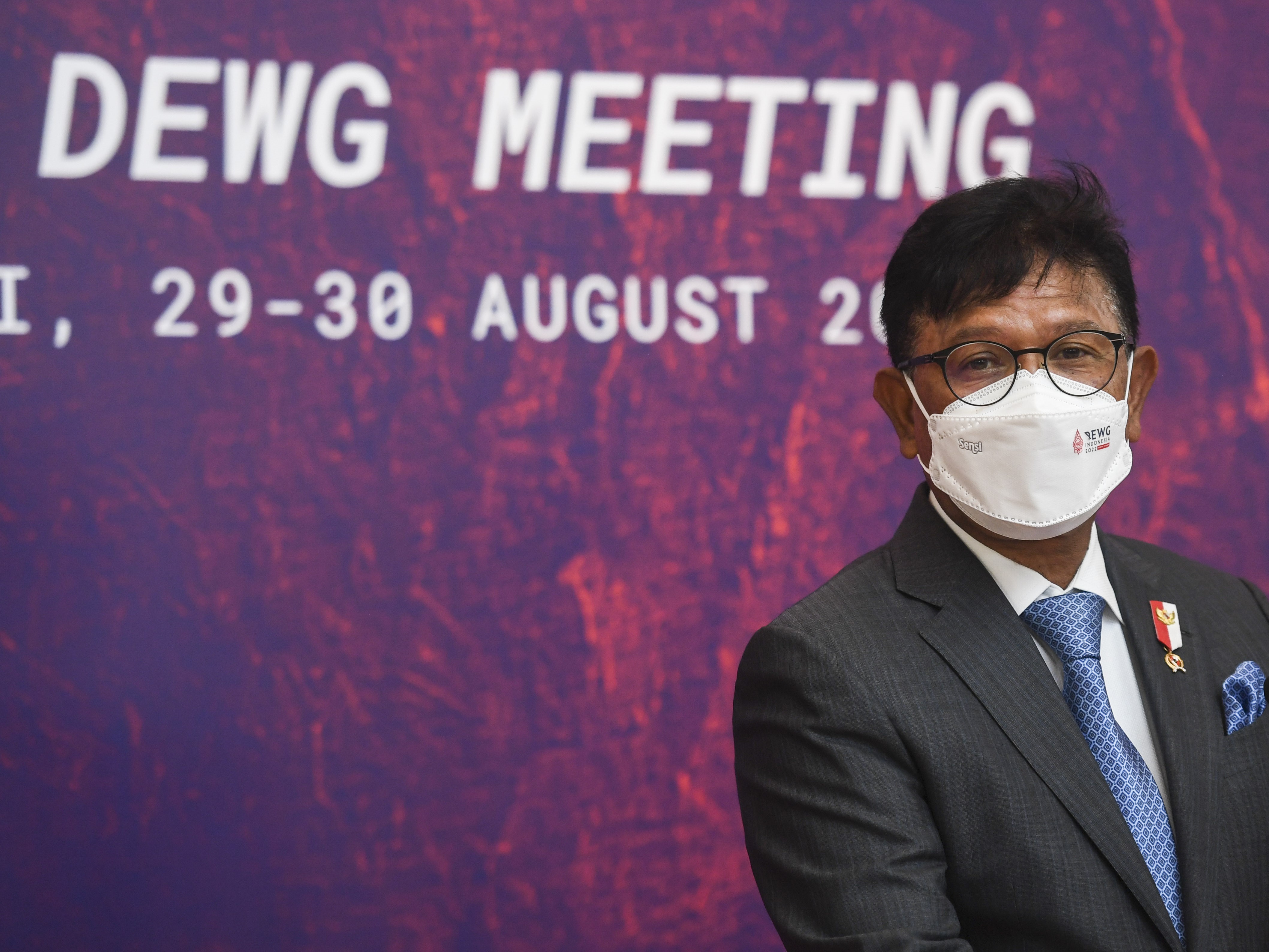 Menkominfo Johnny G. Plate membuka Industri Task Force pada 4th DEWG Presidensi G20 Indonesia di Nusa Dua, Bali, Senin (29/8).