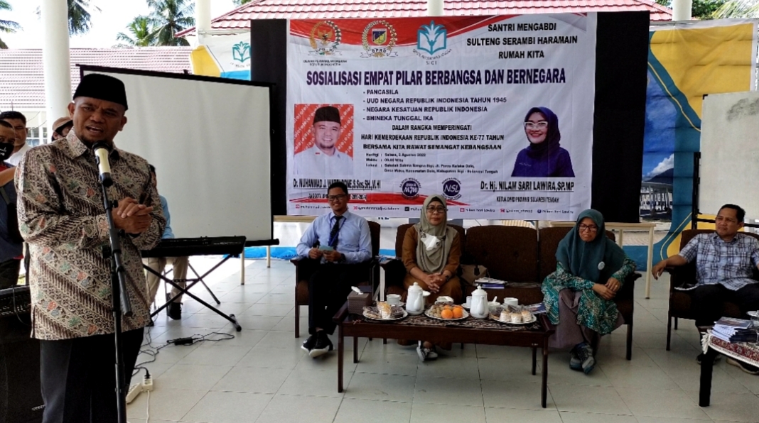 Kegiatan sosialisasi Empat Pilar Kebangsaan di ASekolah Sukma Bangsa Sigi, Sulteng, Selasa (2/8).