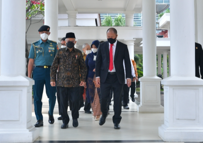 Wakil Presiden Prof.DR.(HC) K.H. Ma'ruf Amin di Istana Wapres pada Rabu 24 Agustus 2022.