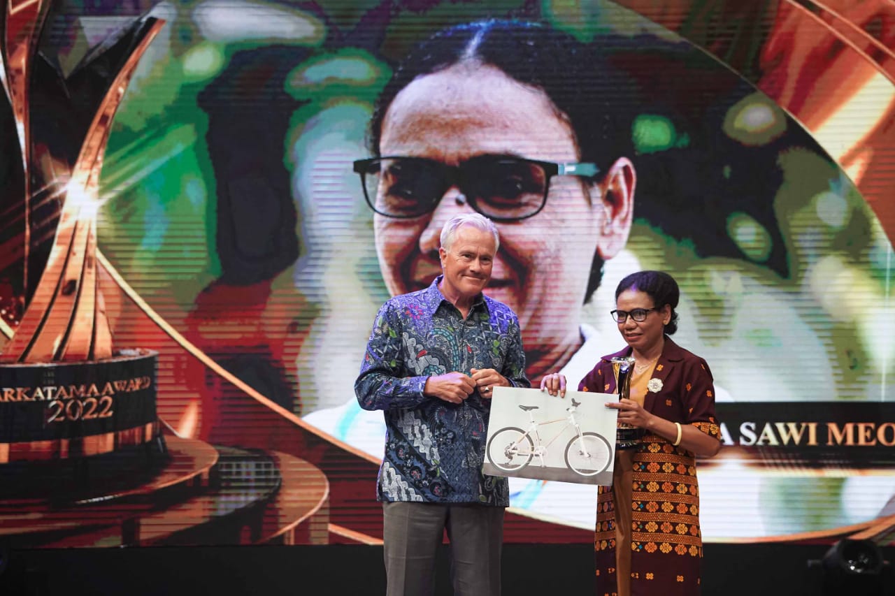 President Friesland Campina Food and Beverage Roel Van Neerbos saat menghadiri Arkatama Award 2022 di Studio MetroTV, Jakarta(13/8).