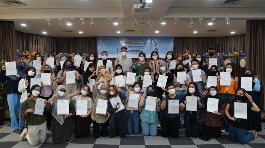 Penutupan kelas bahasa Korea yang diadakan KCCI.
