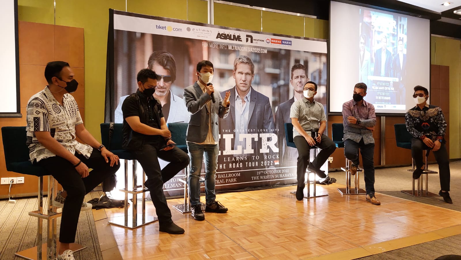 Konferensi pers konser MLTR di Jakarta.