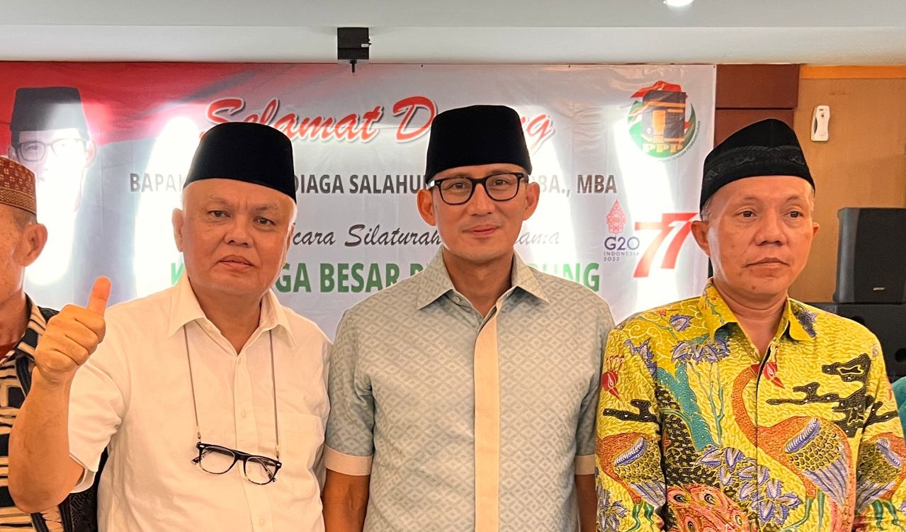 Menparekraf Sandiaga Uno (tengah) bersama pengurus DPW PPP Lampung.