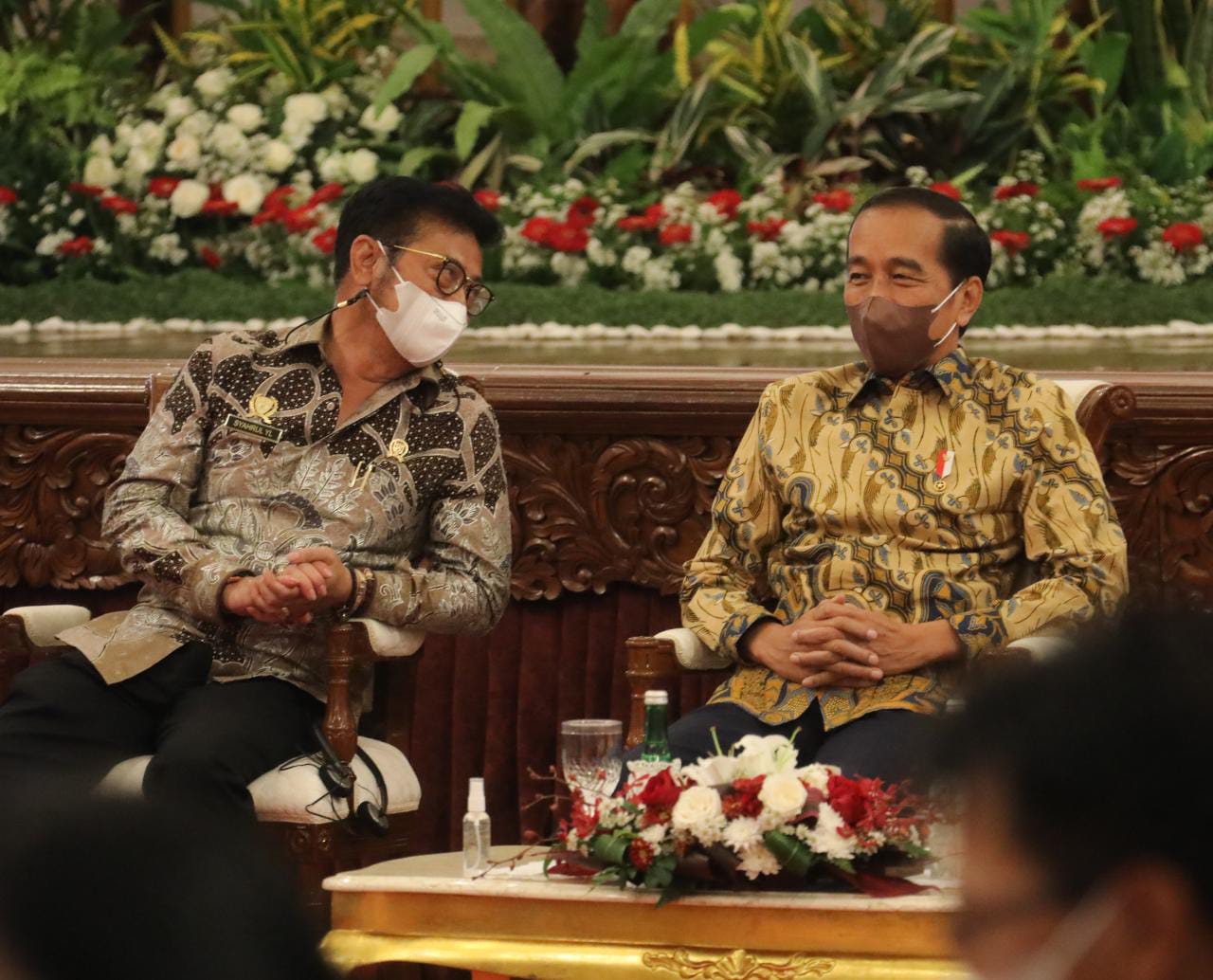 Presiden Jokowi dan Mentan Syahrul Yasin Limpo hadir saat penghargaan untuk Indonesia yang mencapai swasembada pangan dari FAO.