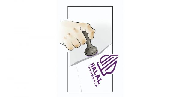 Ilustrasi cap logo halal