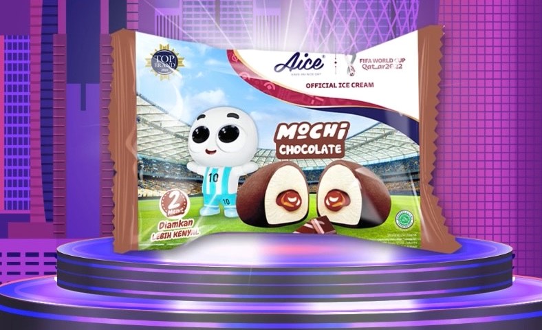 Produk es krim Aice edisi Piala Dunia 2022